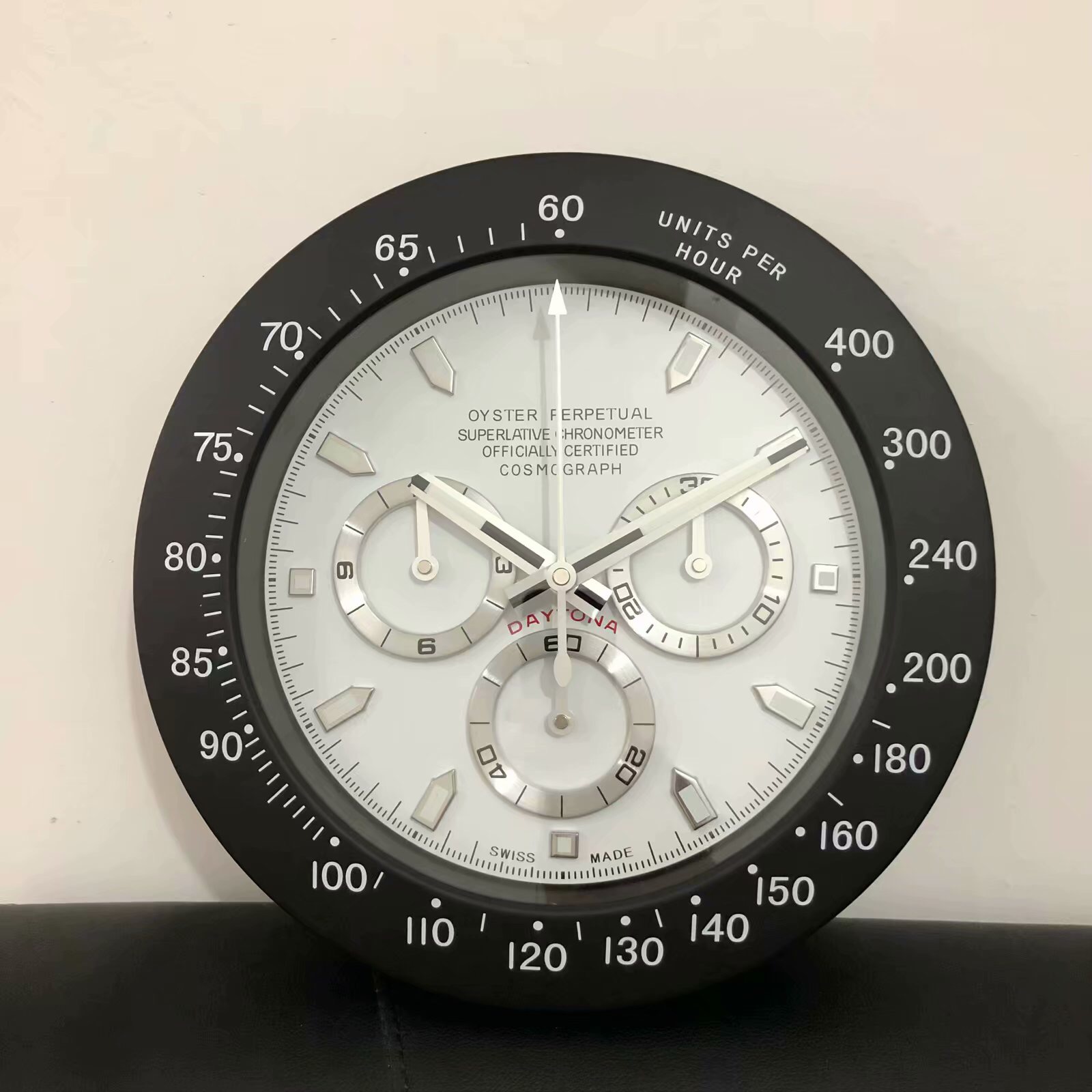 White Face Battery Wall Clock for Office